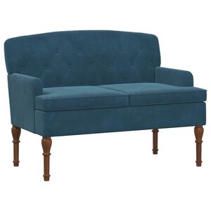 vidaXL Sof&aacute; amoroso con botones acolchados Azul 111 x 65 x 79 cm