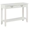 vidaXL Mesa consola de madera blanco 110x35x80 cm