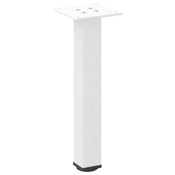 vidaXL Patas para mesa de centro (4 unidades), color blanco, 30-32 cm, acero