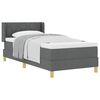 vidaXL Cama tipo Box Spring con colch&oacute;n Gris oscuro 200 x 90 cm tela