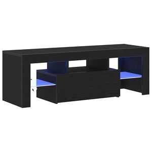 vidaXL Mueble de TV Roble Negro 120 x 35 x 40 cm Madera de ingenier&iacute;a
