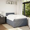 vidaXL Cama box spring con colch&oacute;n terciopelo gris oscuro 120x200 cm
