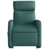 vidaXL Sill&oacute;n reclinable elevable tela verde oscuro