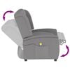 vidaXL Sillón de masaje reclinable 4 plazas tela microfibra gris claro