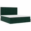 vidaXL Estructura de cama otomana colchones terciopelo verde oscuro