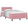 vidaXL Cama tipo Box Spring con colch&oacute;n Rosa 120 x 190 cm Terciopelo