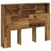 vidaXL Mueble cabecero madera envejecida 140x19x103,5 cm