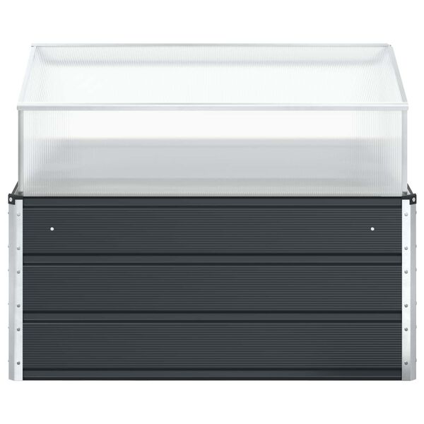 vidaXL Jardinera Antracita 100 x 100 x 77 cm Acero Galvanizado