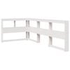 vidaXL Cabecero librer&iacute;a en forma de L madera maciza pino blanco 90cm