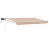 vidaXL Toldo manual retr&aacute;ctil con LEDs Azul, Naranja, Blanco 3 x 2,5 m
