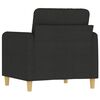 vidaXL Sillón de tela negro 60 cm