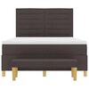 vidaXL Cama tipo Box Spring Marr&oacute;n oscuro 140 x 200 cm tela