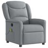 vidaXL Sill&oacute;n reclinable de masaje de tela gris claro