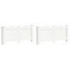 vidaXL Cubiertas para radiador 2 unidades MDF blanco 172x19x81,5 cm