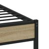 vidaXL Estructura de cama sin colch&oacute;n metal roble Sonoma 140x200 cm