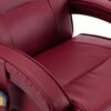 vidaXL Sill&oacute;n masaje reclinable reposapi&eacute;s cuero sint&eacute;tico rojo tinto