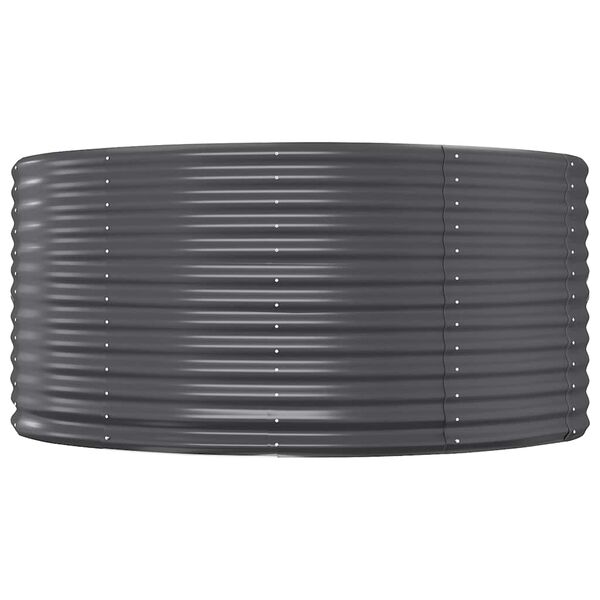 vidaXL Jardinera arriate acero galvanizado gris 447x140x68 cm