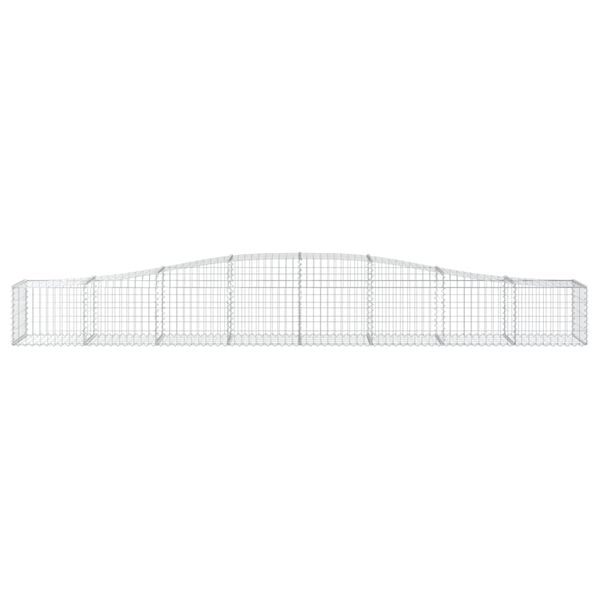 vidaXL Cestas de gaviones 6 uds forma de arco hierro 400x50x40/60 cm