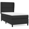 vidaXL Cama box spring con colch&oacute;n cuero sint&eacute;tico negro 90x190 cm