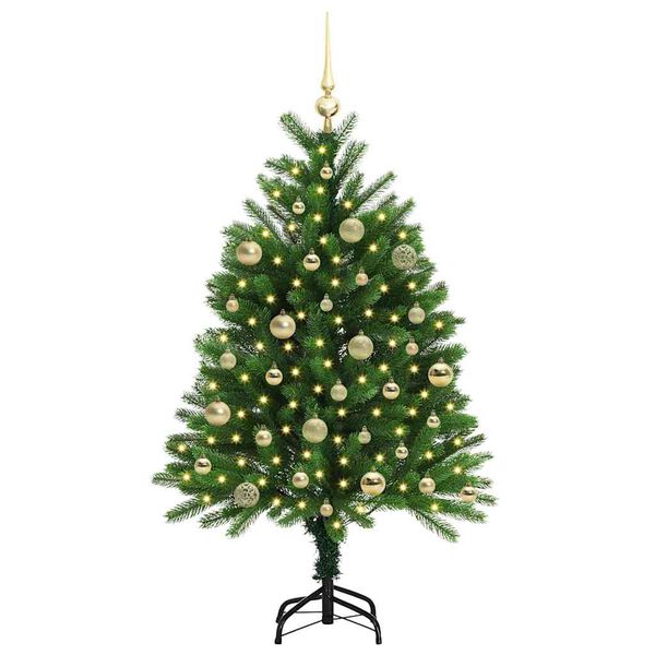 vidaXL Árbol de Navidad con 150 LED con soporte Verde 120 cm PE
