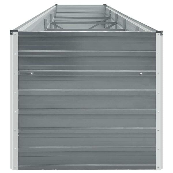vidaXL Arriate de acero galvanizado gris 400x80x45 cm