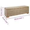 vidaXL Caja de almacenaje madera de caoba y ratán Kubu natural 110 cm