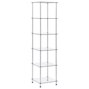 vidaXL Estanter&iacute;a 6 niveles cristal templado transparente 40x40x160 cm