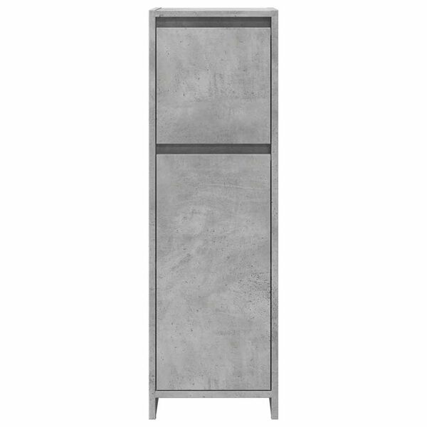 vidaXL Armario de baño madera contrachapada gris 30x30x95 cm