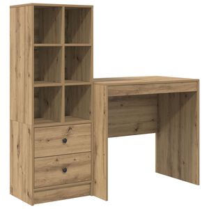 vidaXL Escritorio Roble artisan 125,5 x 50 x 127 cm 2 uds.
