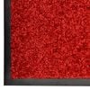 vidaXL Felpudo lavable rojo 90x120 cm