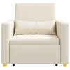 vidaXL Cama Sof&aacute; Desplegable Individual crema 90 x 165 x 87 cm tela