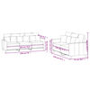 vidaXL Juego de sofás con cojines 2 piezas terciopelo rosa
