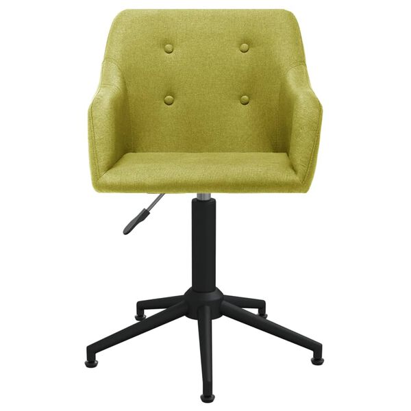 vidaXL Silla de comedor giratoria tela verde
