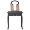 vidaXL Tocador y taburete madera de paulownia gris 65x36x128 cm