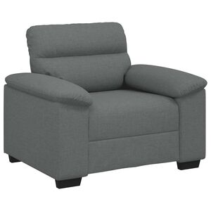 vidaXL Sill&oacute;n Sof&aacute; Tela Gris Oscuro 100x81x84 cm