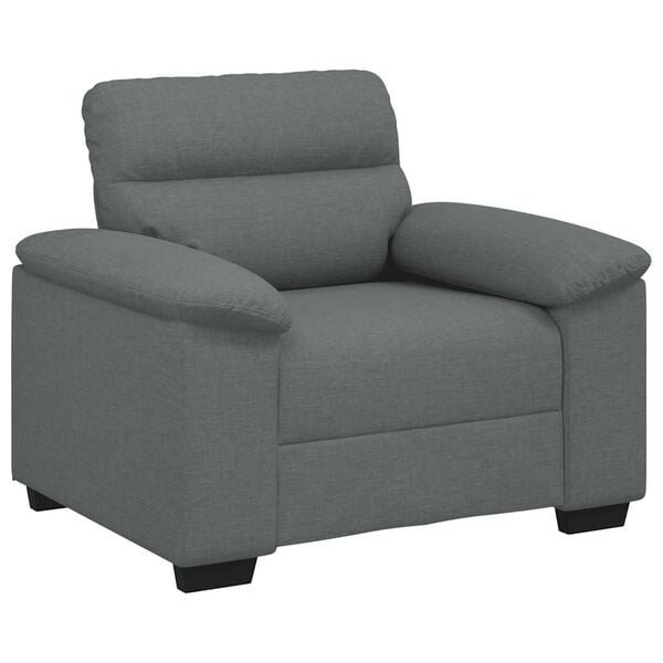 vidaXL Sill&oacute;n Sof&aacute; Tela Gris Oscuro 100x81x84 cm