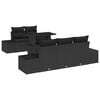 vidaXL Conjunto de sof&aacute; de jard&iacute;n 6 uds. Negro 100 x 55 x 73 cm