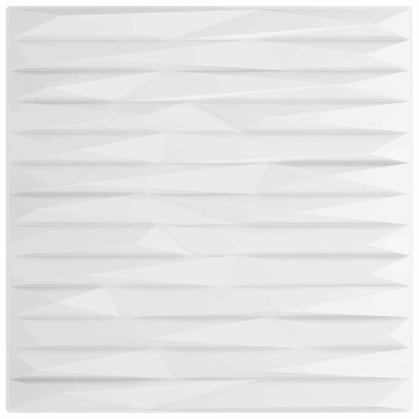 vidaXL Paneles de pared 48 pcs Piedra Blanca 50 x 50 cm Espuma XPS