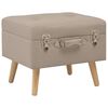 vidaXL Taburete de almacenamiento 40 cm beige de tela