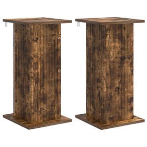 vidaXL Soporte de plantas 2 uds. Roble Ahumado 30,5 x 30 x 60,5 cm