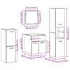 vidaXL Juego de muebles de ba&ntilde;o con puerta 4 pcs Madera envejecida
