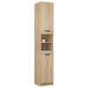 vidaXL Armario de ba&ntilde;o madera ingenier&iacute;a roble Sonoma 32x34x188,5 cm