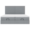 vidaXL Estructura de cama otomana colchones tela gris claro 180x200cm