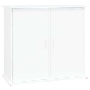 vidaXL Soporte para acuario madera de ingenier&iacute;a blanco 81x36x73 cm
