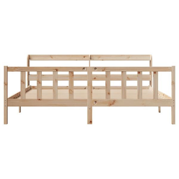 vidaXL Estructura de cama sin colch&oacute;n madera maciza de pino 180x200 cm