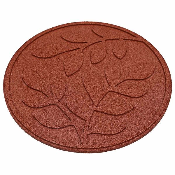 vidaXL Piedra decorativa 6 pcs Rojo &Oslash; 44 x 2 cm Goma