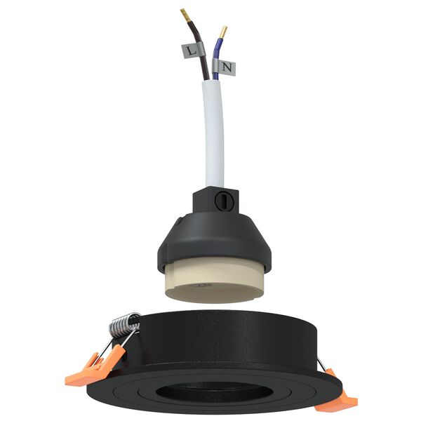 vidaXL Foco 6 pcs Negro 9 x 9 x 2 cm Aluminio