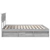 vidaXL Estructura de cama con cabecera Gris Sonoma 180 x 200 cm