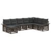 vidaXL Conjunto de sof&aacute;s de jard&iacute;n 8 pcs Gris rat&aacute;n sint&eacute;tico