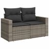 vidaXL Set de muebles de jard&iacute;n 9 pzas y cojines rat&aacute;n sint&eacute;tico gris
